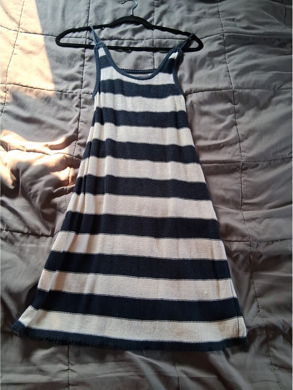 VTG Y2K 100% Cotton Striped Sleeveless Dress Heritage (S)